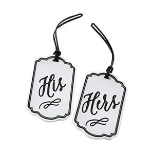 His and Hers Luggage tags